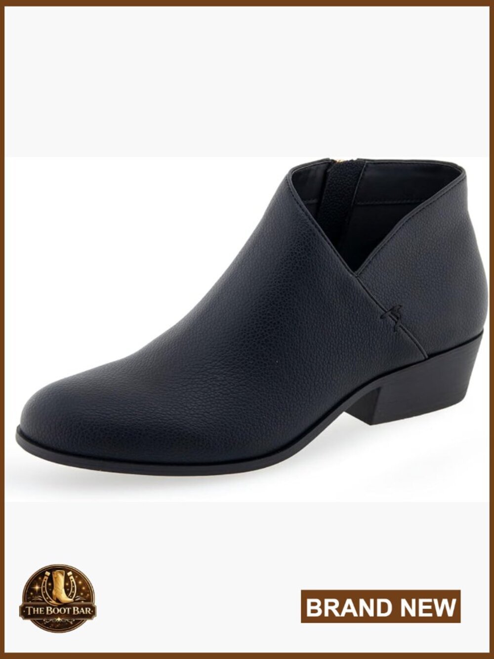 Ankle Boots with Zip Closure, Flexible Sole, Low Heel